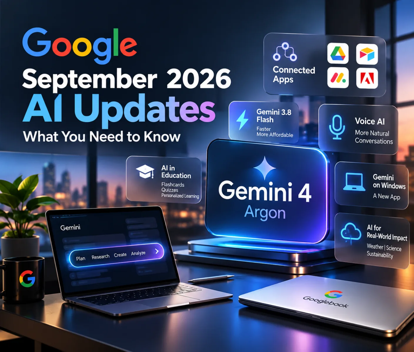 Google September 2026 AI updates featuring Gemini 4 Argon